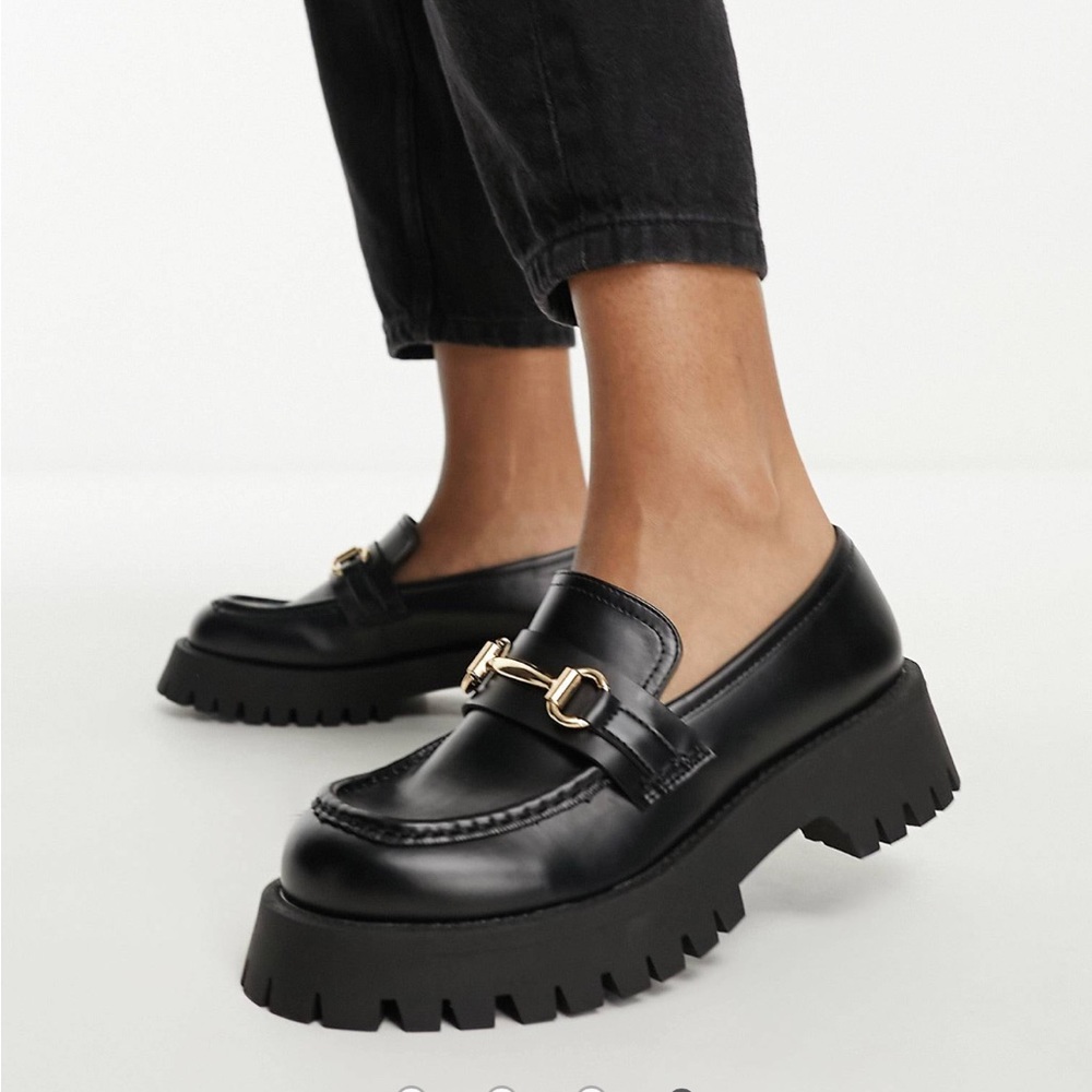 ASOS DESIGN Black Miller Chunky Loafers NWOT | Size 10